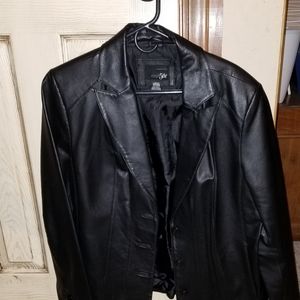 East 5th Leather Blazer (Womens)